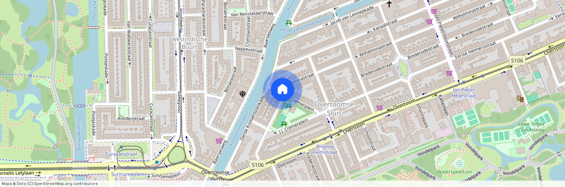 Overtoomse Sluis, 1054 TD, J.J. Cremerstraat, Amsterdam