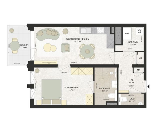 Appartement te huur: Kennedylaan 240 2035 TR Haarlem - Photo 1
