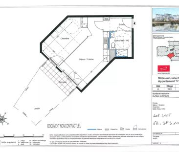 Location appartement T2 42.37m² à Savigny-Le-Temple (77176) - Photo 1