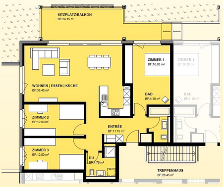 4.5 Zimmer-Wohnung in Herisau - Photo 2