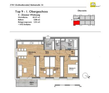 Großzügige 4-Zimmerwohnung in Großweikersdorf - Foto 3