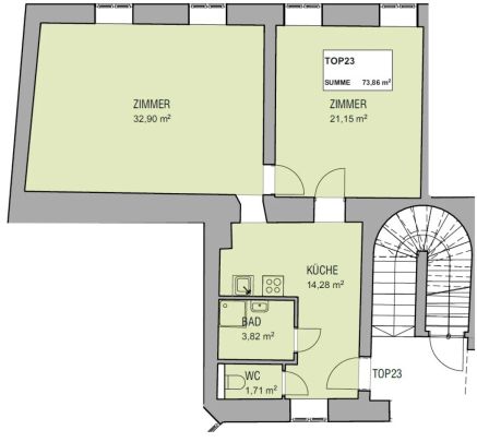 Wohnen in Toplage: Stilvolle 2 Zimmer Altbauwohnung in der Ungargasse - Foto 1