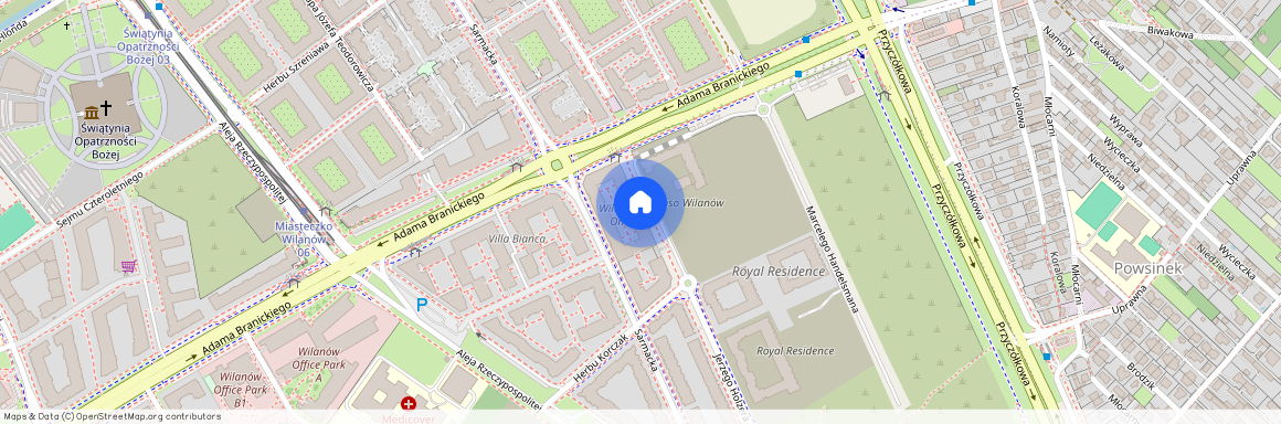 ul. Sarmacka, Błonia Wilanowskie, Wilanów, Warszawa, mazowieckie