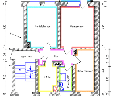 Schönes Duschbad I großer Balkon - Photo 1