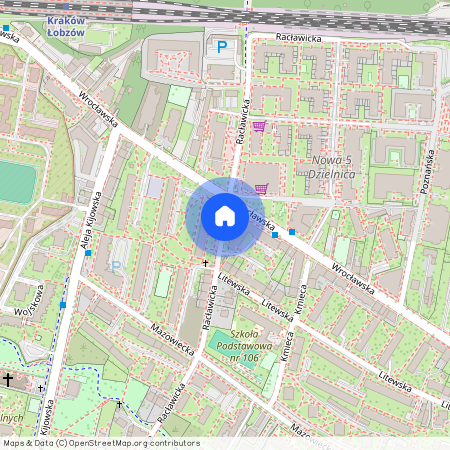 ul. Racławicka, Wesoła Wschód, Grzegórzki, Kraków, małopolskie