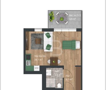 Klein, fein, mein! Moderne 1-Zimmer-Wohnung mit Balkon - Photo 6