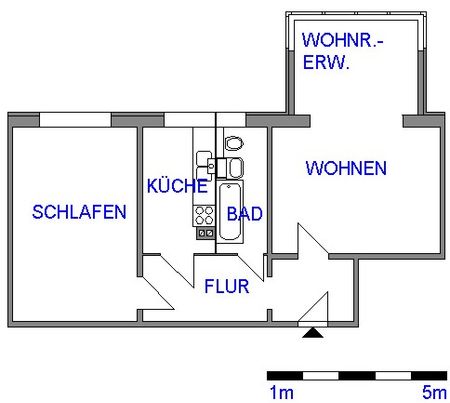 Großzügige 2-Raum-Wohnung zum Sofortbezug - Foto 2