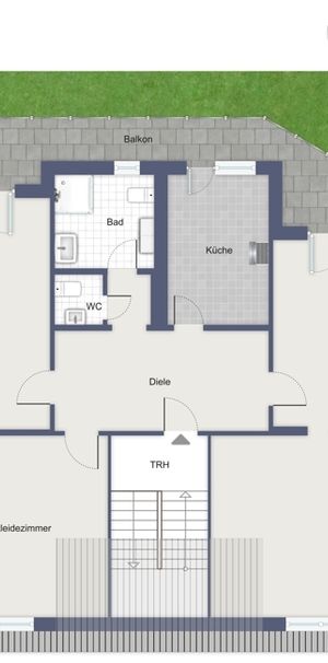 3-Zimmer-Dachgeschosswohnung mit Duschbad,Gäste-WC,EBK,Balkon in Südausrichtung und Garage - Photo 1