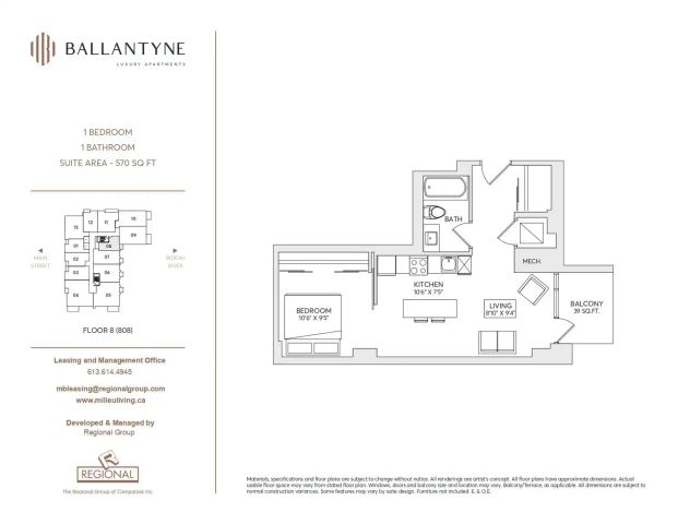 Milieu & Ballantyne Apartments — 1Bed - Photo 1