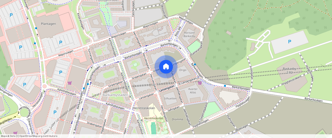 Gripengatan **, Barkarbystaden