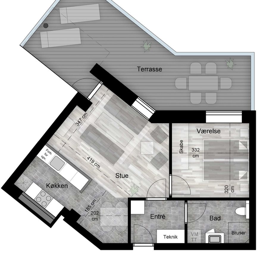 Frydendal 11 B, stuen nr. 109, 75 m2 - Photo 2