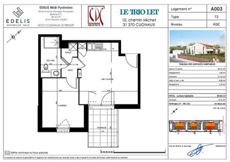 A louer - T2 neuf de 40m² sur Cugnaux - Photo 5