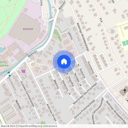 ul. Zielona, Cieplice Śląskie-Zdrój, Jelenia Góra, dolnośląskie