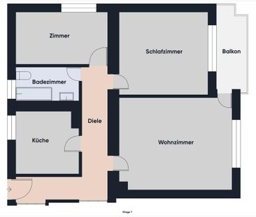 Modernisierte 3-Zimmer-Wohnung mit ca. 73,83m² Wohnfläche und Loggia - Foto 6