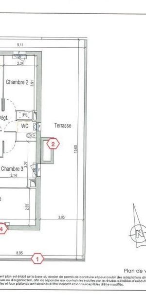 Location Appartement 4 pièces 73m² JUVIGNAC 34990 - Photo 2