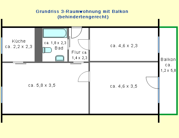 Barrierearme Wohnung nahe der Grünauer Siedlung - Foto 1