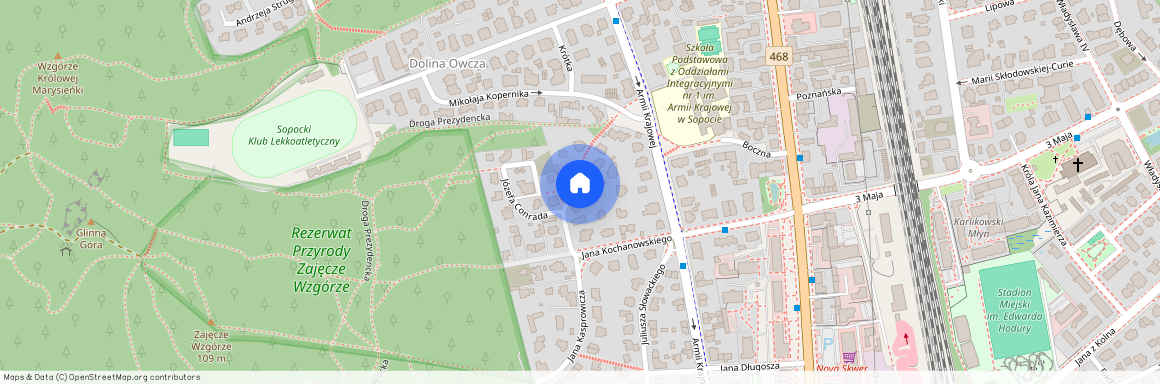 ul. Władysława Reymonta, Zajęcze Wzgórze, Górny Sopot, Sopot, pomorskie