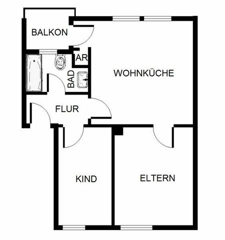 Jetzt zugreifen: günstige 2-Zimmer-Wohnung - Photo 4