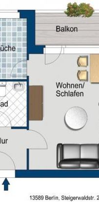 Gemütliche Einzimmerwohnung im Falkenhagener Feld - Photo 2