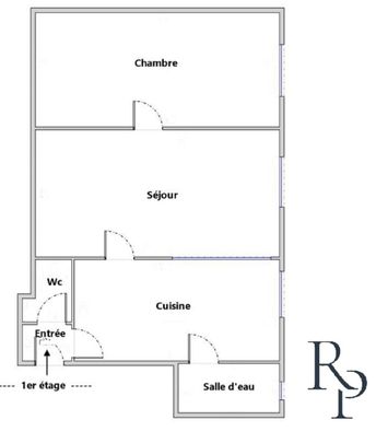 St Just - T2 de 50,53 m² à louer, - Photo 1