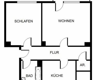Sanierte 2-Zimmer-Wohnung mit Garten in Gremberghoven - Foto 1