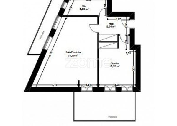 Apartamento T1 em Porto