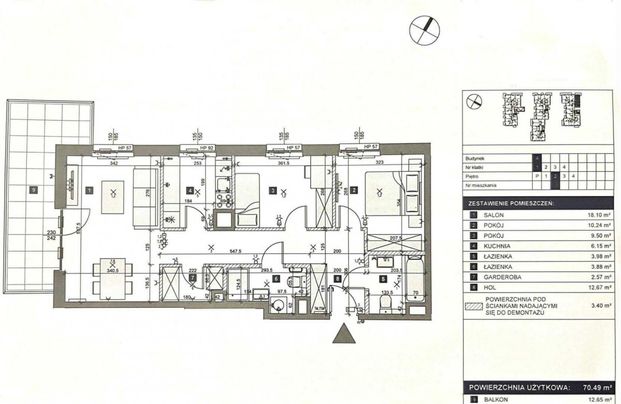 Na wynajem – 3‑pokojowe mieszkanie w Dzielnicy Waw - Photo 1