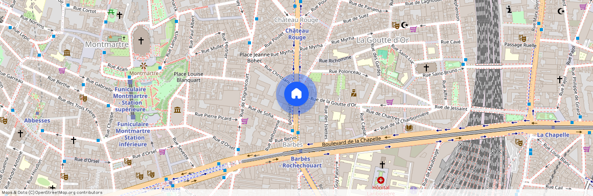 Boulevard Barbès et Rue de la goutte d'or 75018 Paris (18e arrondissement)