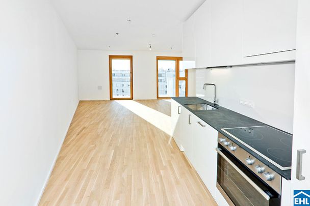 Sonnwendviertel: 1-Zimmer-Wohnung mit Balkon im 14. OG – Fitnessraum, Co-Working & Rooftop-Terrasse inklusive! - Foto 1