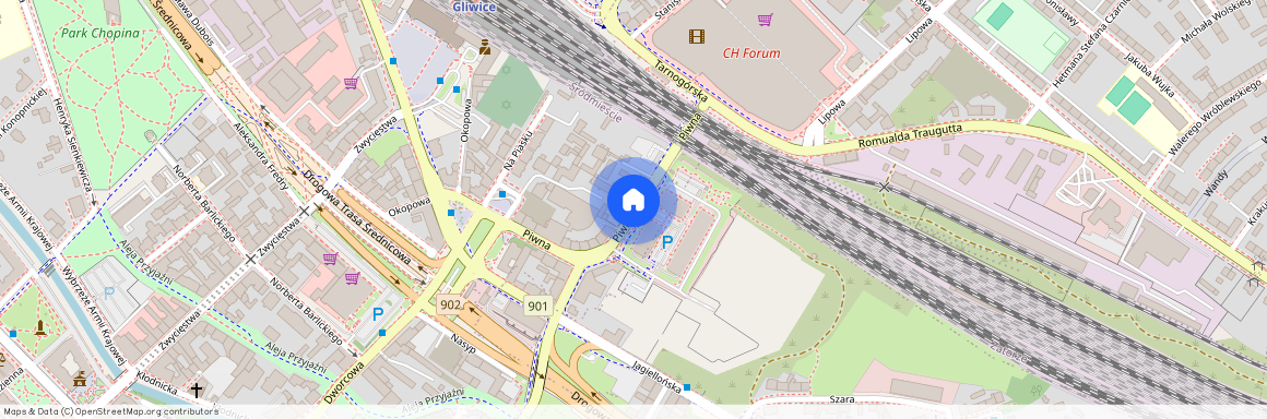 ul. Hlubka, Śródmieście, Gliwice, śląskie