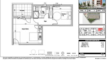 location Appartement T2 DE 44.73m² À TRETS - Photo 2