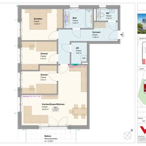 Neue 83m² Wohnung in Bürmoos! Bezug voraussichtlich zwischen 01.10.2026 und 01.11.2026! - Foto 2