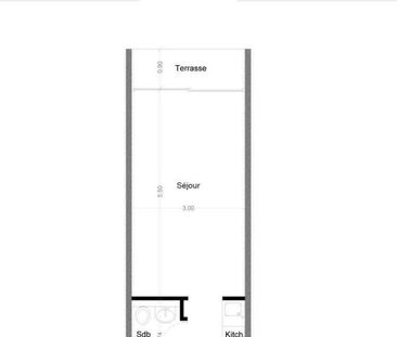 Studio 22.05 m², kitchenette équipée. - Photo 6