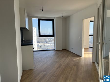 Wohnen im High Five ! Großzügige Wohnküche und 3 getrennte Zimmer im 15.OG - Foto 5