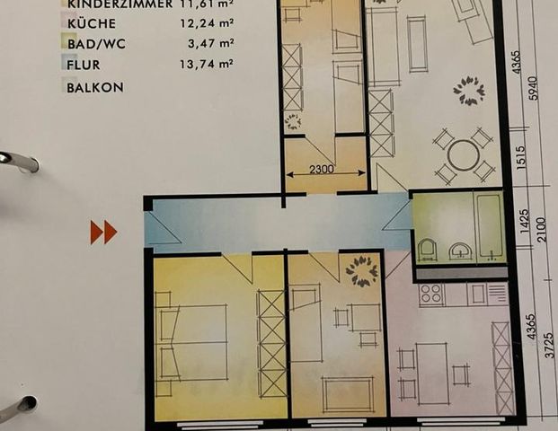 4 Raum Wohnung mit großen Balkon - Foto 1