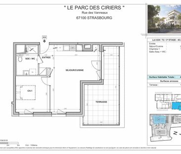 Appartement 2 pièces de 43.80m² à louer avec une grande terrasse et... - Photo 4