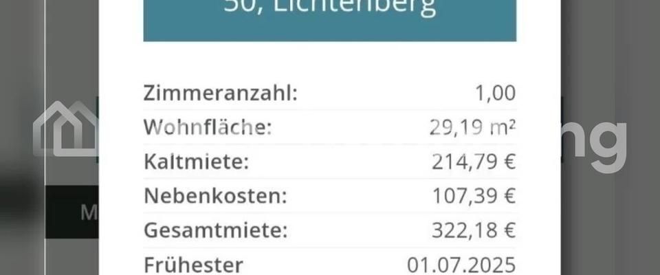 TAUSCHWOHNUNG Tausche 1-Raum gegen 2-Raum in Lichtenberg - Foto 1