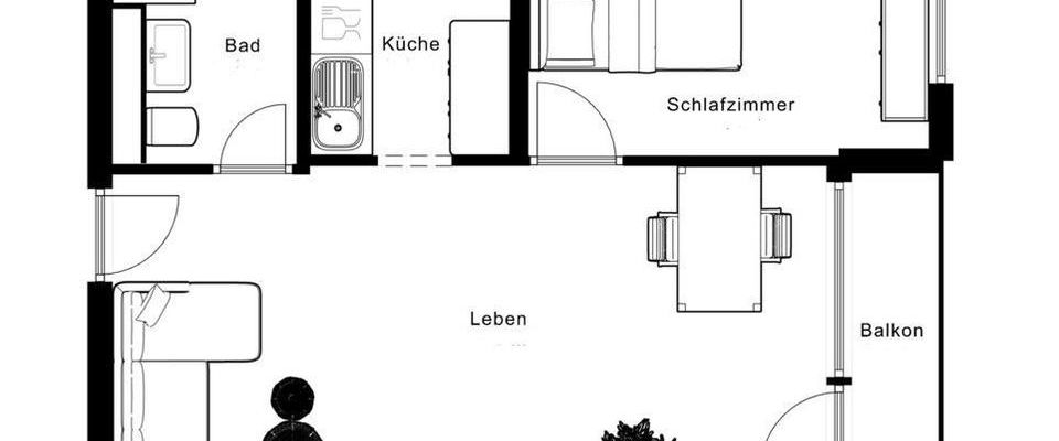 Moderne 2-Zimmer-Wohnung mit Balkon in Frankfurt am Main - Foto 1