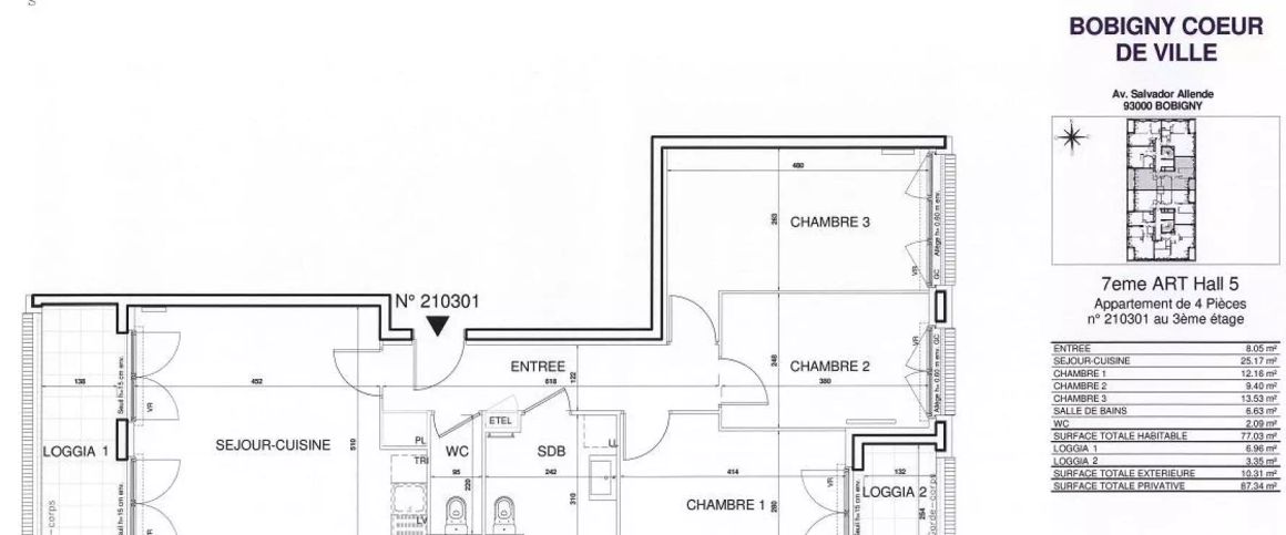 location Appartement T4 DE 76.2m² À BOBIGNY - Photo 1