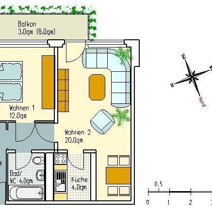 Etwas Besonderes: individuelle 2-Zimmer-Wohnung mit Balkon und Aufzug - Photo 1