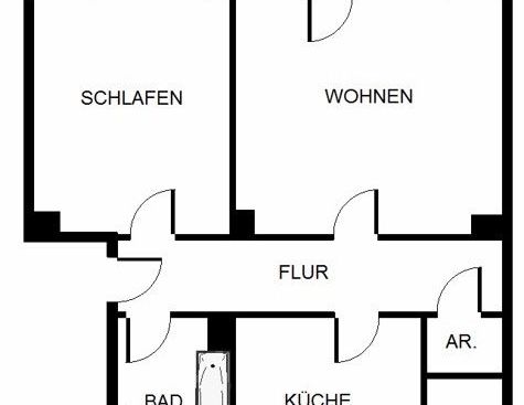 Sanierte 2-Zimmer-Wohnung mit Garten in Gremberghoven - Foto 1