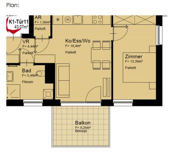 NEUER PREIS! Moderne 2 Zi Wohnung mit Balkon provisionsfrei - nahe U1 - Foto 2