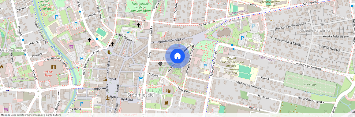 ul. Wysoka, Śródmieście, Rybnik, śląskie