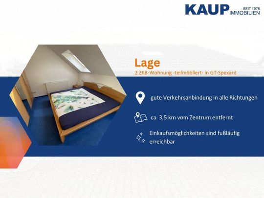 Teilmöblierte 2 ZKB Wohnung mit Balkon in GT-Spexard - Photo 1