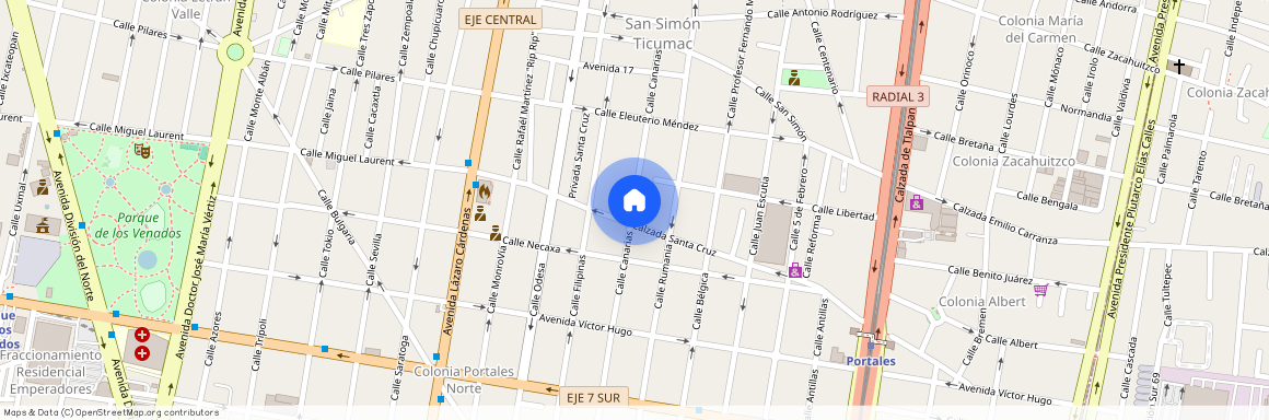 Calle Canarias #95, Colonia San Simón Ticumac, C.P. 03660, Df / Cdmx