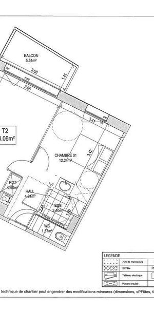 Location Appartement 2 pièces 43m² MARQUETTE LEZ LILLE 59520 - Photo 2