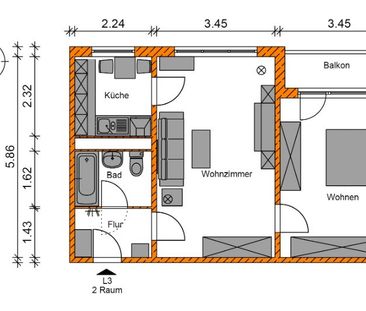 Attraktive 2-Raumwohnung sucht neuen Mieter - Foto 6