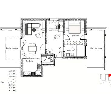 +++SCHÖNE 2,5-ZIMMER-MIETWOHNUNG MIT EINBAUKÜCHE UND ZWEI TERRASSEN+++ - Photo 1