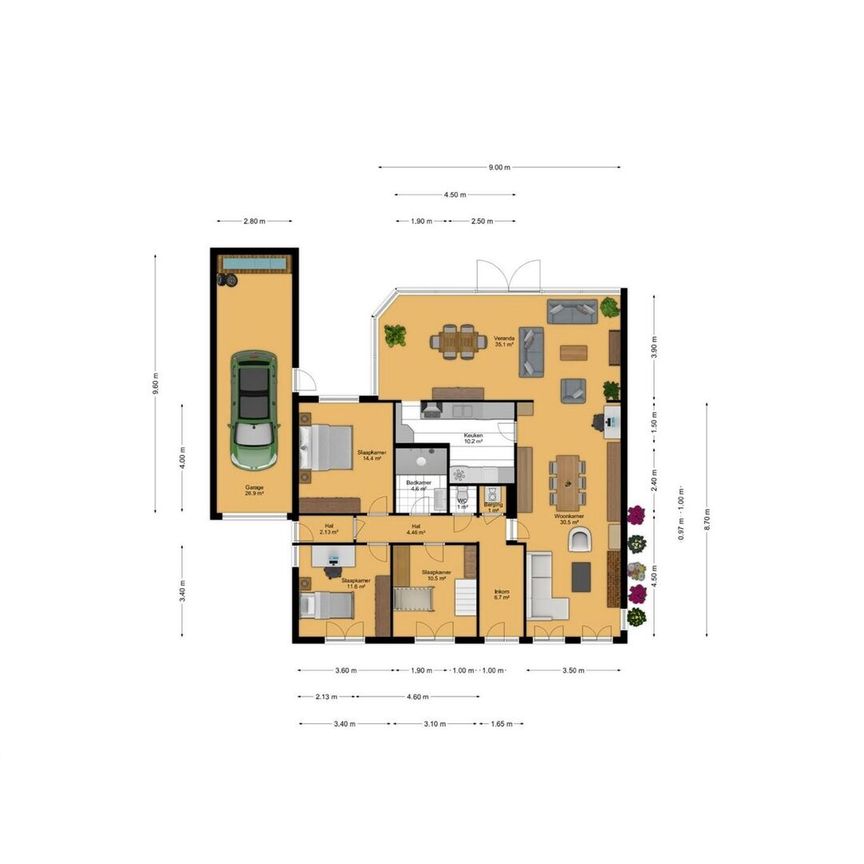 Instapklare laagbouwvilla (178 m²) met 4 slaapkamers, garage en tuin (335 m²) in Edegem. - Photo 1