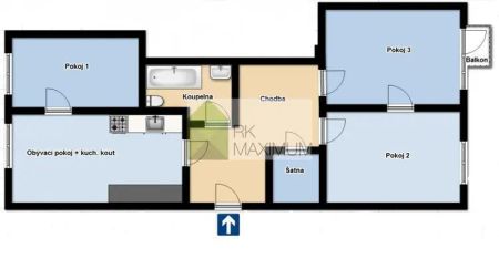 Světlý byt 3+1 s balkonem, kousek od metra Jiřího z Poděbrad - Фото 3